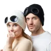 Jesienne i zimowe okulary męskie i damskie z wełnianą dzianinową czapką narciarską
