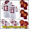 Youth College Caleb Williams Seau Football Jersey Reggie Bush Troy Polamalu 33 Marcus Allen 32 OJ Simpson Red White Mens Kids Classic T-shirt maniche corte