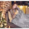 Одеяла пеленание Wostar Super Soft Flannel Night Fluorestent Fluorestent Одеяла для взрослых детских подарок зима теплый плиссированный магический бросок одеяло кровать диван Z230809