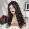 Deep Wave Frontal Wig Brazilian Curly Part Lace Front Human Hair Wigs For Women 22 Inch Closure 180 Density Natural #P27 P30