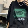 Herr t-skjortor goth kvinnors t-shirt kortärmad t-shirt sommar harajuku grunge tryck estetisk topp punk streetwear kvinnliga skjorta kläder