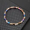 Anklets 3 Pcs Magnetic Hematite Anklet Handmade Crystal Decor Beads Man Women's