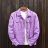 Men's Jackets Purple Orange Men Women Outwear Cowboy Coats Top Quality Men Denim Jackets Autumn Casual Loose Jean Jacket Men Clothing 230808