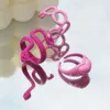 Eheringe Niedliche Mode Rosa Schlange Liebe Geometrische Set Ring für Frauen Persönlichkeit Gothic Rose Rot Pfirsich Herz Tier Schmuck Geburtstagsgeschenk 230808