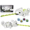 Electric/RC Animals Dinosaur Control RC Animal Toys Remote Chameleon 2.4GHz Pet White Chameleon Color Changeable Smart Dinossauro Toy For Kids Gift 230808