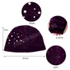 Nouveau velours intérieur Hijabs musulman Turban casquettes pour femmes avec perceuse ethnique islamique enveloppement tête doux Turbante chapeaux Mujer Bonnet