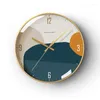 Orologi da parete Oro Orologio grande Design moderno Sveglia vintage Dimensioni soggiorno Lusso Relojes De Pared Decorazione letto Mzy