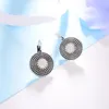 Stud Earrings Vintage For Women Simple Blue Zircon Charms Statement Clip Hanging Fashion Jewelry Mother's Day Gift