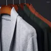 Męskie swetry 2023 Jesienne i zimowe swobodnie swobodny komfortowy, ciepły dzianinowy guziki koszuli prostota