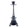 Hookah Bong Set Glass Metal Eiffel Tower Pojedyncza rurka wielosłynna szklana szklana zlewka palenie palenia shisha filtra papierosowe arabskie platformy arabskie