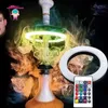 Счастливое курительное светодиодное световое шоу Shisha Ring Lamp Magnet Viscose с дистанционным управлением Chicha Cachimba narguile accesoires hkd230809