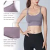 Yoga Outfit Femmes Croix Respirant Sans Anneau En Acier Soutiens-Gorge De Sport Bretelles Minces Gym Beauté Dos Running Workout Tops Soild Color Push Up Bra