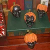 Objets décoratifs Figurines tête de crâne mal citrouille Halloween horreur résine cour jardin bureau décoration 230809