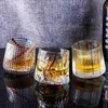 1PCS Luksusowy kryształ szklany kubek kieliszek whisky Nowe domowe wino kreatywne rotacja kubka HKD230809