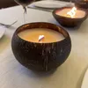 Bowls A50I 4X Can Pouring Candle Coconut Shell Bowl Wood Creative Decoration Storage