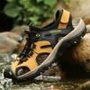 Sandales d'extérieur en cuir véritable pour hommes Sandales de haute qualité d'été anti-dérapant Chaussures de plage Chaussures de sport Alpinisme pour hommes Chaussures de voyage Z230809