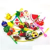 Drinking Straws Custom Christmas Sile St Toppers Accessories Er Charms Reusable Splash Proof Dust Plug Decorative 8Mm Party Drop Delivery H
