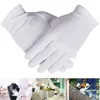 Gants de nettoyage 12 paires coton blanc pour mains sèches hydratant travail d'inspection de l'eczéma servant de tissu extensible lavable 230809