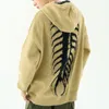 Herrtröjor slouchy huva tröjor för män i vinteramerikanska stickade tröjor Centipede Graphic High Street Lovers Y2K Trend Top 230809