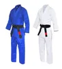 보호 기어 Tafon 450GSM Tops 240GSM 바지 judo gi 무술 유니폼 표백제 기모노 싱글 직조 GI 흰색 벨트 230808