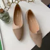 Klänningskor kvinnor skor mode splice färg mule lägenheter pekade tå ballerina ballet platt slip på sko zapatos mujer loafers storlek 35-41 230809