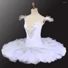 Bühnenkleidung, professionelle, individuelle Größe, klassische weiße Schwanensee-Ballett-Tutu-Kostüme für Mädchen