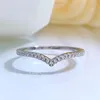 Cluster Rings Springlady Vintage 925 Sterling Silver Simulated Moissanite Diamond Simple Ring Wedding Bands Fine Jewelry Gift