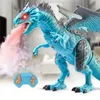 Electric/RC Animals Electric RC dinozaurowe zabawki spray mgła smok dragon control oświetlenie dinozaur