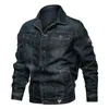 Mens Jackets Solid Denim Jacket Spring Autumn Casual Slim Fit Bomber Male Jean Outwear Cowboy Plus Size 5XL 230809
