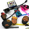 Pailles à boire personnalisées Soft Black Lives Matter Sile St Toppers Accessoires Er Charms Réutilisable Splash Proof Dust Plug Décoratif 8Mm Party D