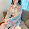 Women's Blouses Chiffon Shirt Summer 2023 Colorful Bow Loose Casual Long Sleeve Top Polo-collar Ladies Clothing YCMYUNYAN