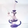 Glass RecyclerDab Rig Tornado Water Bong Курительная трубка для кальяна ручной работы из боросиликатного материала с шарнирной чашей 14 мм