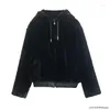 Damski futra zamek błyskawiczny 2023 Moda sztuczny płaszcz z kapturem Vintage Długie rękawie żeńska odzież wierzchnia elegancka