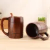 Classica tazza da birra in legno Fashion Tea Coffee Mug Bottiglia d'acqua Resistente al calore Home Office Party Drinkware