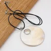 Pendentif colliers 4 pièces prix de gros blanc coquille naturelle collier rond bijoux accessoires charme fête mariage cadeau