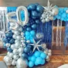 Другое мероприятие поставляется в голубом шарике гирлянда арка, вариант, деформировано 1 -й день рождения детские латекс металлический баллон Свадебный балун, детский душ, мальчик 230808