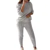 Women's Tracksuits Solid Colour Round Neck Sweater Top Trouser Set Womens Dress Pants Winter Chiffon Overlay Jumpsuit