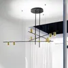 Kolye lambaları Altın/Siyah Postmodern Led Tavan Avizeleri Aydınlatma Yaratıcı Tasarımcı Asma Lamba Yemek Odası Yaşayan El Luster