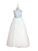 Fille Robes YZYmanualroom Fleur Robe En Mousseline De Soie Pour La Fête De Mariage Première Communion Petite Robe De Mariée Junior Demoiselle D'honneur 4-15 T