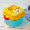 Vaisselle Ensembles Mignon Animal Enfants Snack Box Mini Bento Double Déjeuner Peut Stockage Pour Réfrigérateur Clip Verrerie Conteneurs