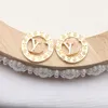 Orecchino a bottone con lettera di marca vintage Orecchino classico Regalo di nozze Accessori per gioielli donna Stile misto