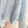 Women's Sweaters Soft And Gentle Mohair Sweater Loose Pullover Batwing-Sleeve Short Spring Autumn Irregular Hollow Top Pull