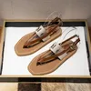 2023 Роскошные сандалии древесные мулы плоские слайды дизайнерские канни
