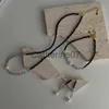 ペンダントネックレス韓国バロックナチュラル淡水真珠のネックレスファッションクラシックラグジュアリー幾何学襟骨黒いクリスタルネックレスJ230809