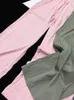 سروال نسائي يوزو الصيف الراحة الراحة ساق واسعة الساق الوردي الأسود الأخضر الرمادي الكاكي سراويل كبيرة الحجم الكورية الشارع الصلبة 230808
