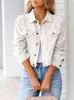 Womens Jackets Denim Jacket Spring Autumn In Long Sleeve Casual Jeans Cowgirl Oversizes Turndown Collar Coat 230808