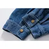 Mens Jackets Retro Line Decoration Denim Jacket Men Women Couple Loose Zipper Cowboy Coats Spring Fashion Jeans 230809