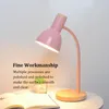 Bordslampor Desk Reading Lamp Folding Plug-in LED Slang Lätt enkel modern dekorativ belysning sovrumsapparat dekorationer rosa 5W