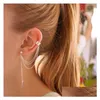 Dangle Lustre Mode Personnalisé Unique Boucle D'oreille En Métal Feuille Feuilles Gland Oreille Clip Boucles D'oreilles Accessoires Pour Femmes Drop Delivery Dhgxk