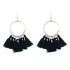 Dangle Chandelier New Ethnic Fringe Tassel Boucles d'oreilles pour les femmes Bohème Grand Big Hoop Long Déclaration Drop Femme Mode Bijoux Gif Dhu8G